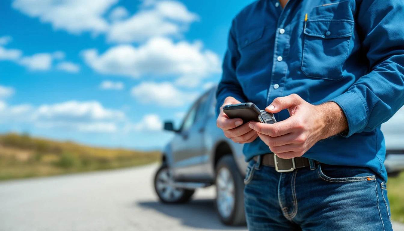 Cerrajero movil programando la llave de una troca Ford F-150 en el Metroplex DFW