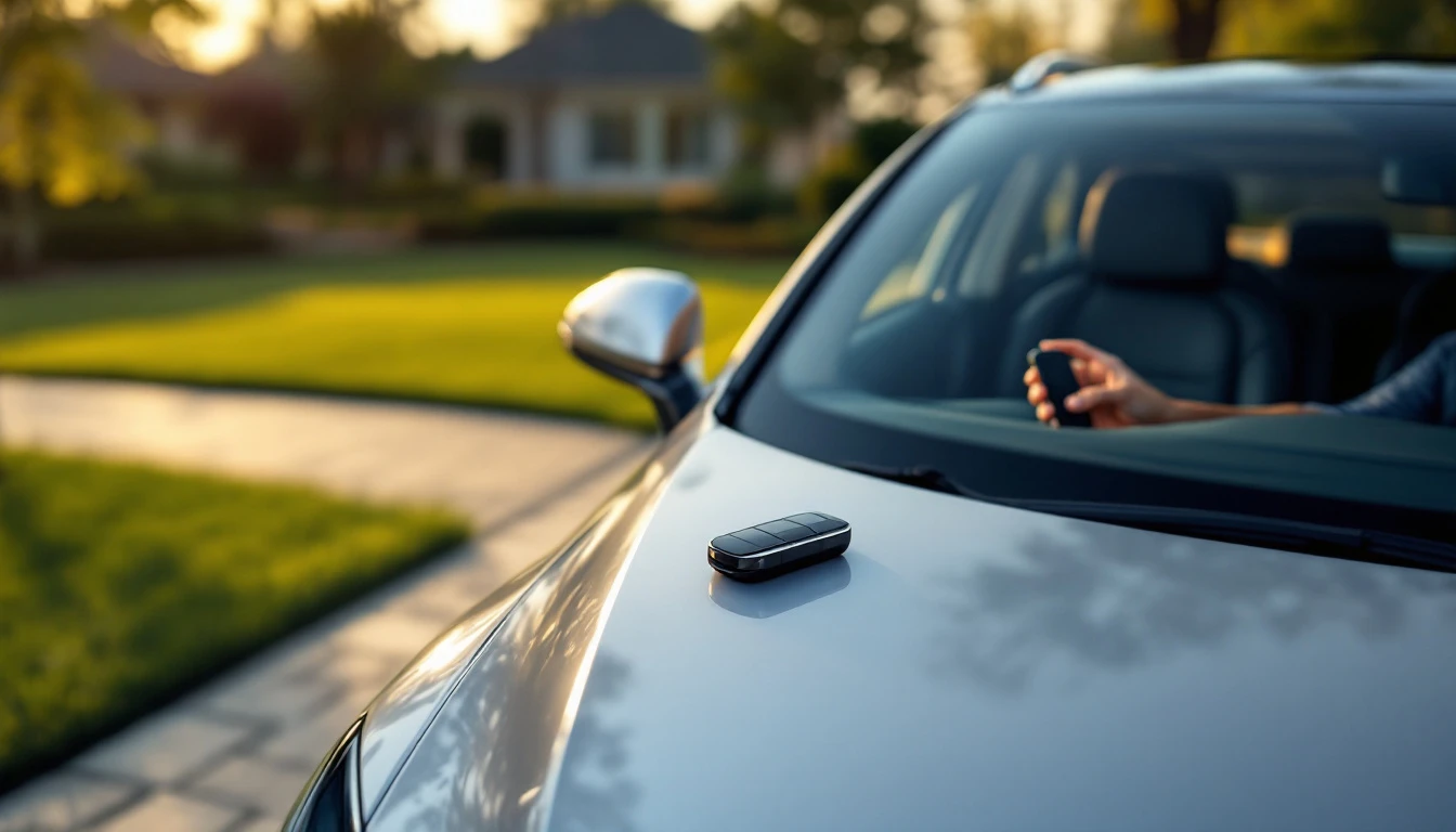 Smart key y llave con chip de Toyota Camry sobre el asiento durante un duplicado a domicilio en el Metroplex DFW