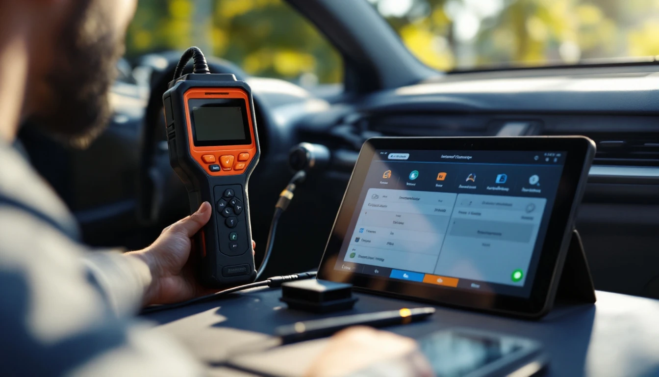 Cerrajero conectando un escaner OBD para programar el inmovilizador Smartra de un Hyundai Tucson por la puerta abierta en el DFW